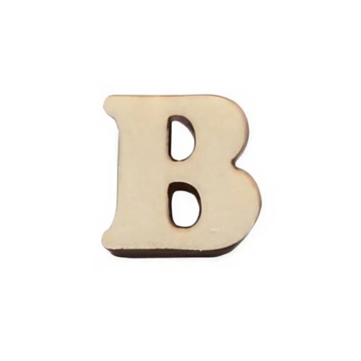 Letra de Madeira B 1,7cm com 3 unidades