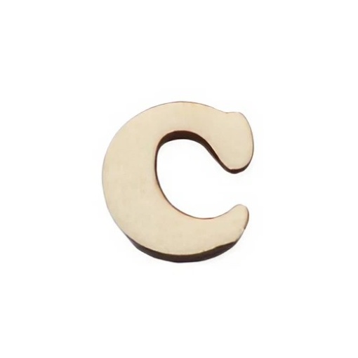 Letra de Madeira C 1,7cm com 3 unidades