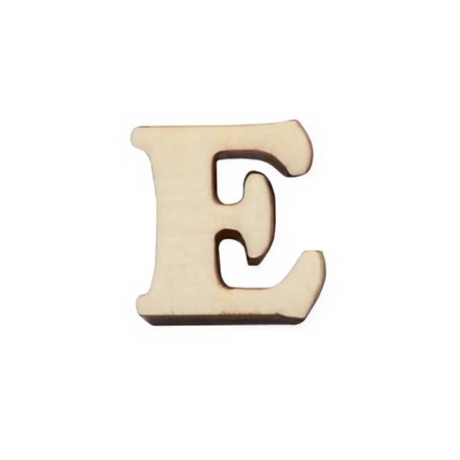 Letra de Madeira E 1,7cm com 3 unidades
