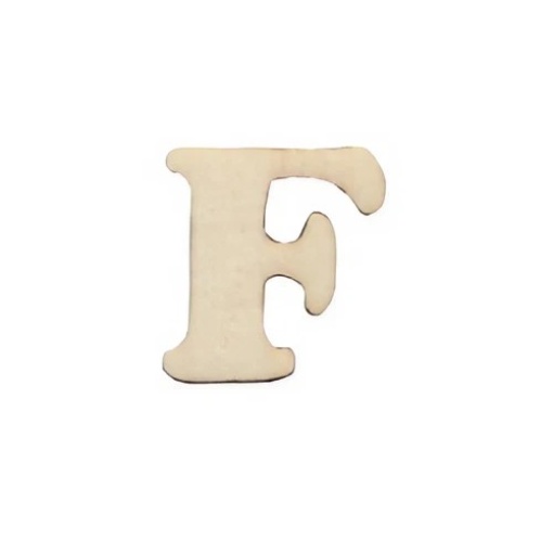 Letra de Madeira F 1,7cm com 3 unidades