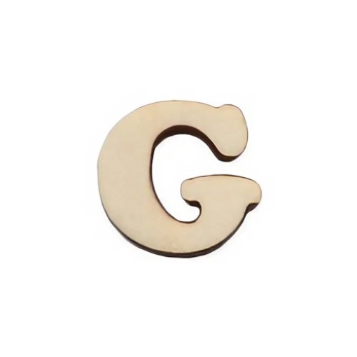 Letra de Madeira G 1,7cm com 3 unidades