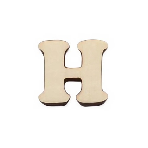 Letra de Madeira H 1,7cm com 3 unidades