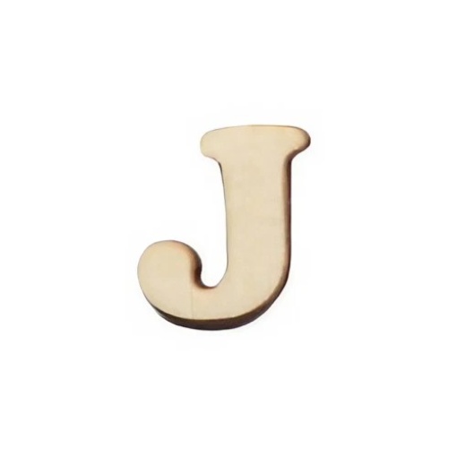 Letra de Madeira J 1,7cm com 3 unidades