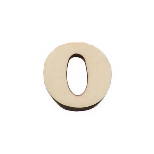 Letra de Madeira O 1,7cm com 3 unidades