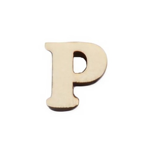 Letra de Madeira P 1,7cm com 3 unidades