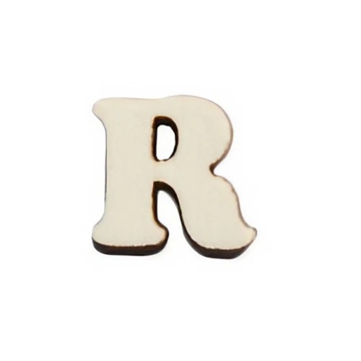 Letra de Madeira R 1,7cm com 3 unidades