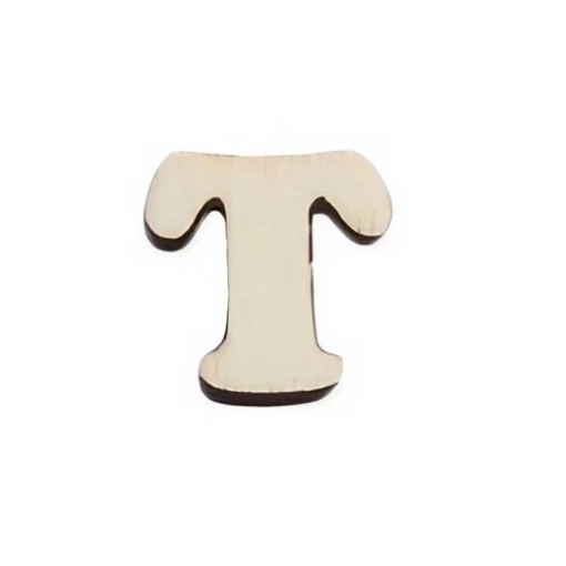 Letra de Madeira T 1,7cm com 3 unidades
