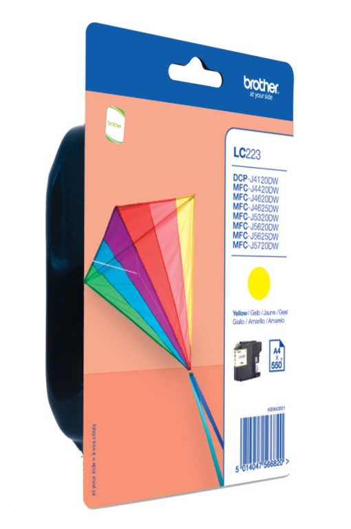 Tinteiro BROTHER LC223 Y Amarelo MFCJ4420DW/MFCJ4620DW/J5620DW