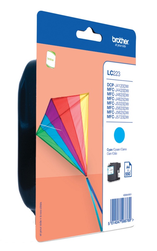 Tinteiro BROTHER LC223 C Azul MFCJ4420DW/MFCJ4620DW/J5620DW