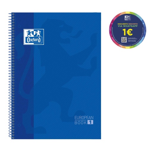 Caderno A4 Capa Dura Espiral OXFORD Classic Pautado 80 folhas 90g Azul