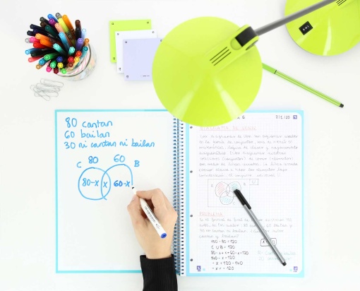 Caderno A4 Capa Dura Espiral OXFORD Classic Pautado 80 folhas 90g Azul