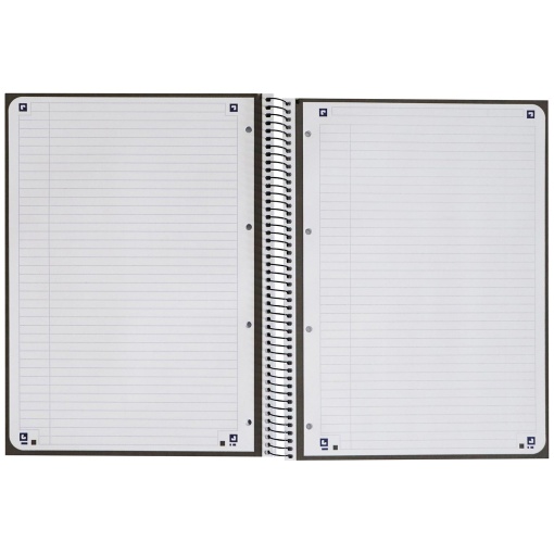 Caderno A4 Capa Dura Espiral OXFORD Classic Pautado 80 folhas 90g Preto