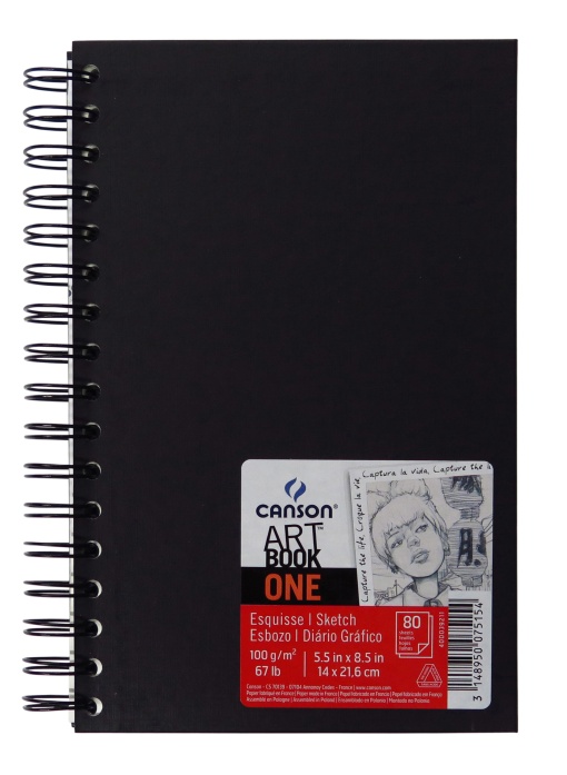 Diário Gráfico CANSON Artbook One A5 100g Espiral 80 folhas