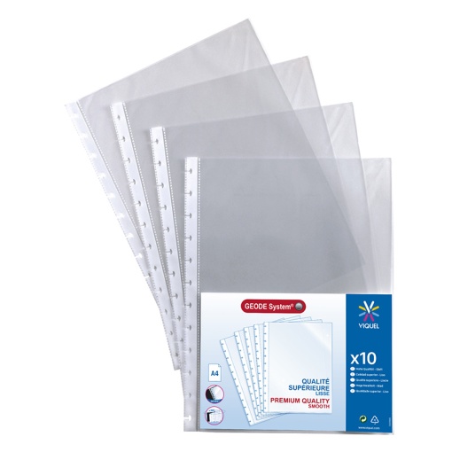 Removable A4 catalog pouch, 65 micron crystal, VIQUEL - 10 units