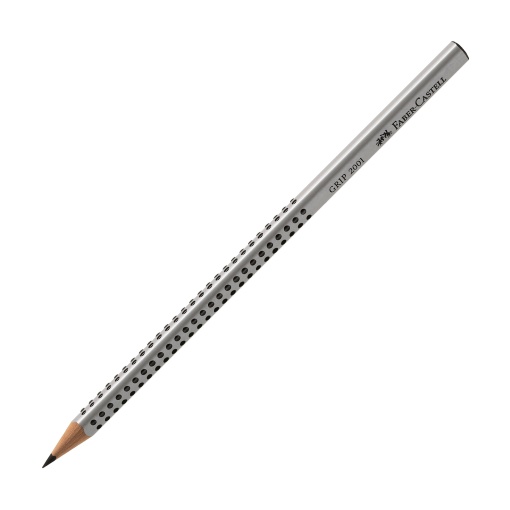 Lápis Grafite FABER-CASTELL Grip 2001 2B Nº 0 Cinza Anti-stress
