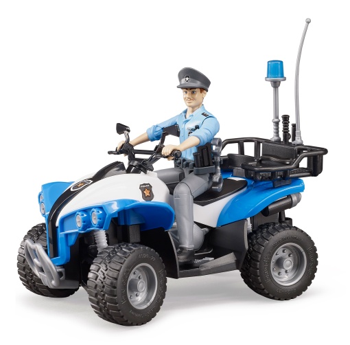Moto 4 policial com 1 polícia BRUDER