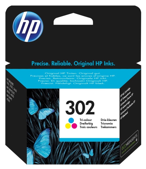 Tinteiro HP 302 Cores F6U65AE Officejet 3800/3830