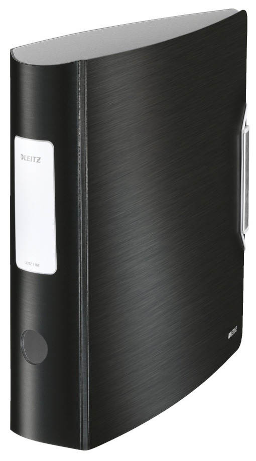 Pasta de Arquivo LEITZ Active Style A4 Comercial lombada de 80mm 2 Argolas Preto