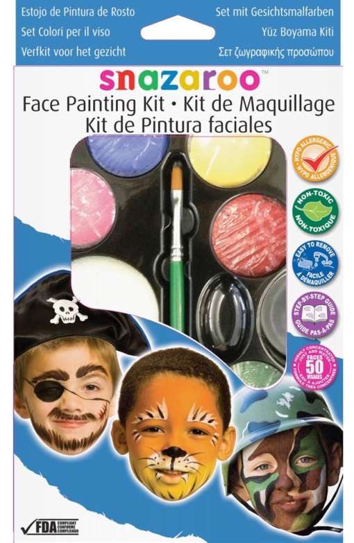 Pintura Facial SNAZAROO Kit Maquilhagem Azul