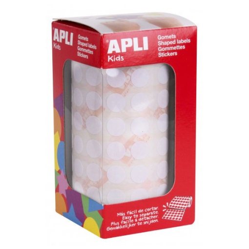 Adhesive labels in roll, 10.5mm, white, APLI - 5192 units