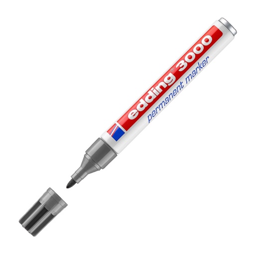 Marcador permanente EDDING 3000 1,5-3mm cinza