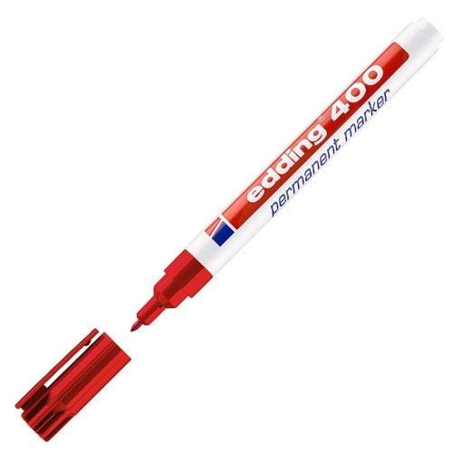 Marcador permanente EDDING 400 1mm vermelho 02