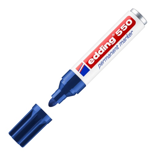 Marcador permanente EDDING 550 3-4mm azul