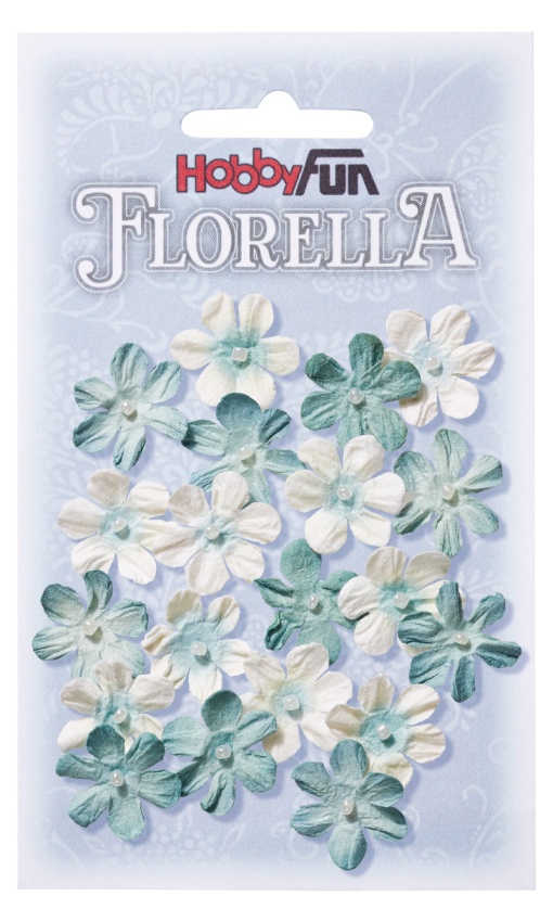 Flor de Papel 2cm verde com 20 unidades Hobby Fun Florella