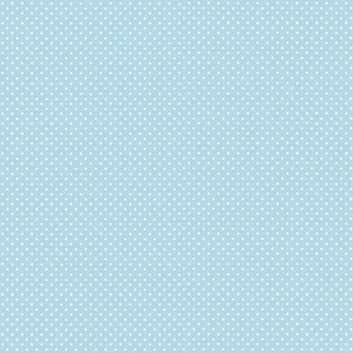 Tecido MAKOWER Spot Pintas Azul Bebé/Branco 1x1,12m