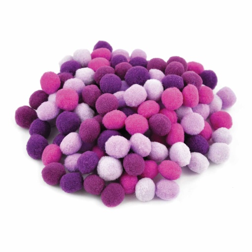 Pompones Meyco 10mm Violeta - 120 unidades