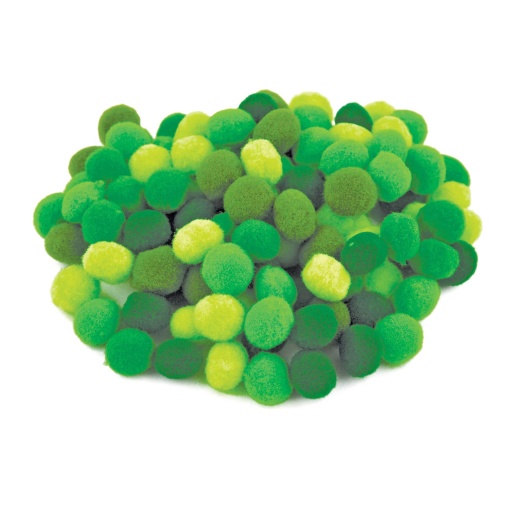Pompones verdes de 10mm MEYCO - 120 unidades
