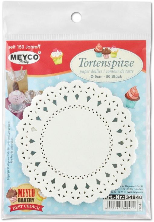Naperons papel 9cm com 50 MEYCO