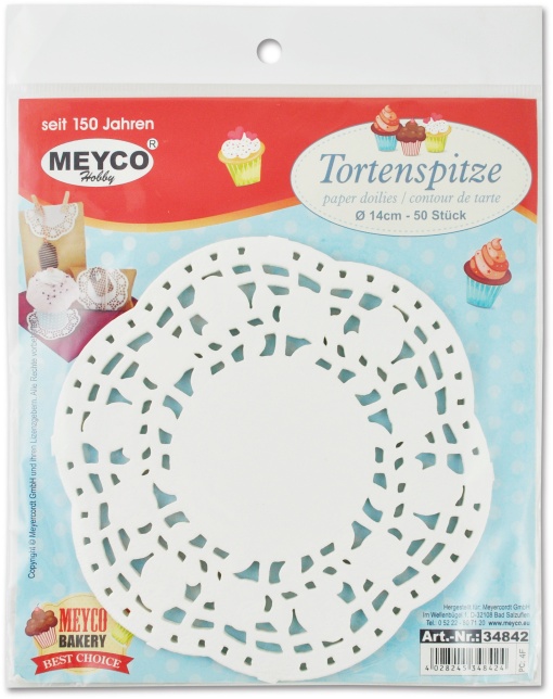 Naperons papel 14cm com 50 MEYCO