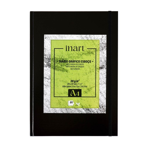 Diário Gráfico INART A4 110g 80 folhas com Elástico