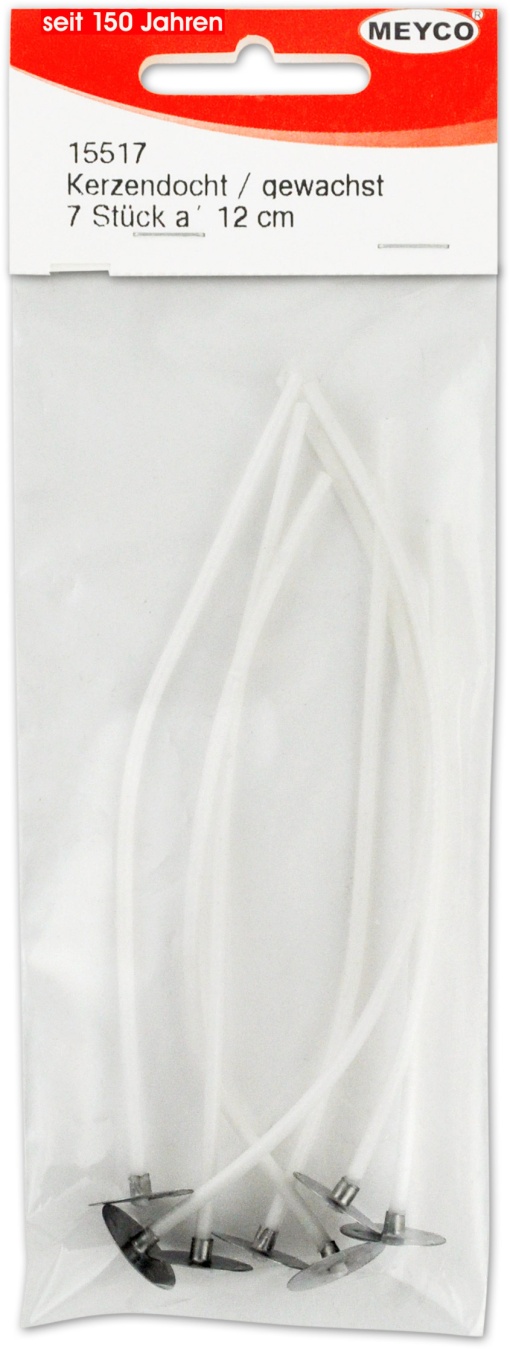 Pavio 12cm com Suporte Metálico MEYCO com 7 unidades