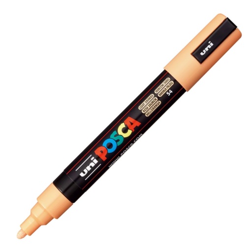 Marcador UNI Posca Pc-5m médio 1,8-2,5mm laranja claro 54