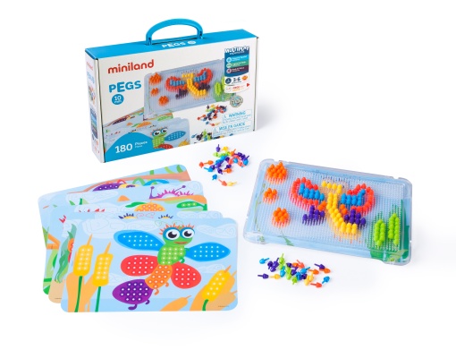 Pinos MINILAND Pegs 10mm 180 peças