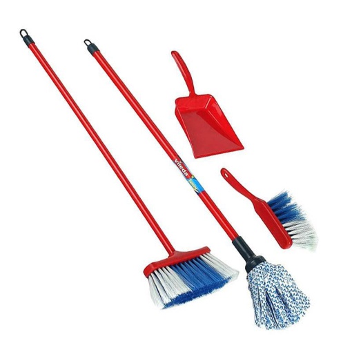 Conjunto Esfregona Vileda Junior Vermelho 4 Peças