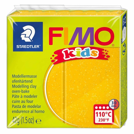 Pasta de Modelar FIMO Kids 112 Amarelo Ouro 42g