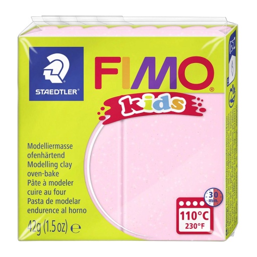 Pasta de Modelar FIMO Kids 206 Rosa Pearl 42g