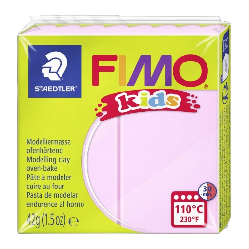Pasta de Modelar FIMO Kids 25 Rosa Claro 42g