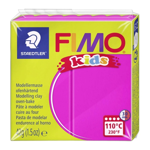 Pasta de Modelar FIMO Kids 220 Fúchsia 42g