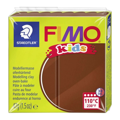 Pasta de Modelar FIMO Kids 7 Castanho 42g