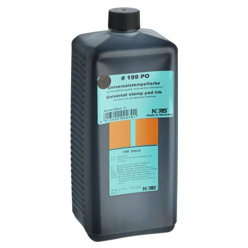 Tinta de carimbo preto 1 litro NORIS 199