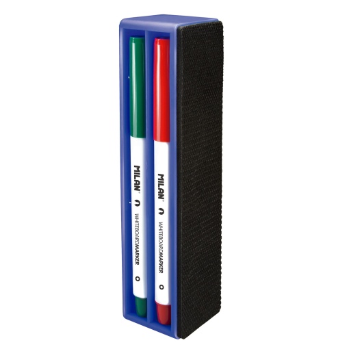 Apagador Magnético para Quadro Branco Milan + 4 Marcadores