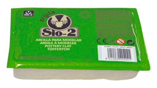 Argila natural branca 1,5kg SIO-2