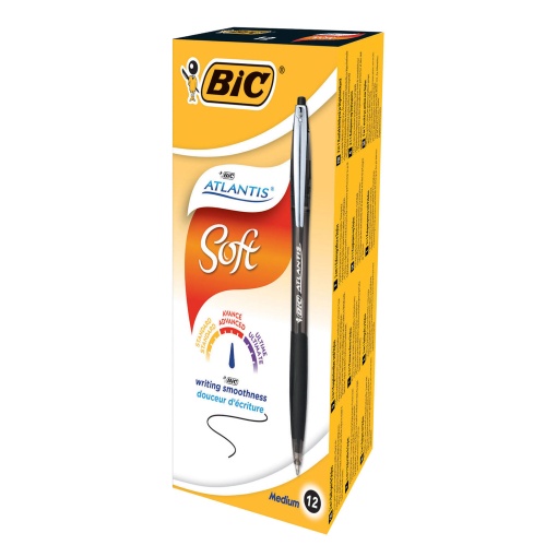 Esferográfica BIC Atlantis Soft Preto