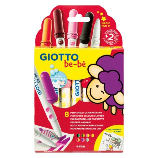 Canetas de Feltro GIOTTO Be-bé Muda de Cor com 8