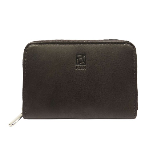 Porta-cartões em pele RMN castanho 14.9906