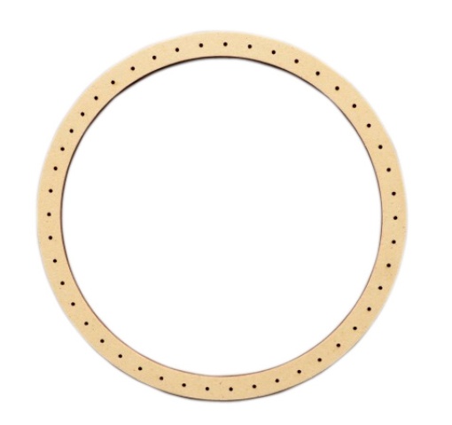 Círculo de Madeira MDF com Furos 15x0,3cm